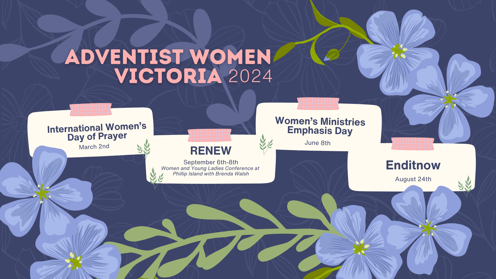 AWV Events Calendar 2024 (Facebook Cover) Victorian Adventist Conference